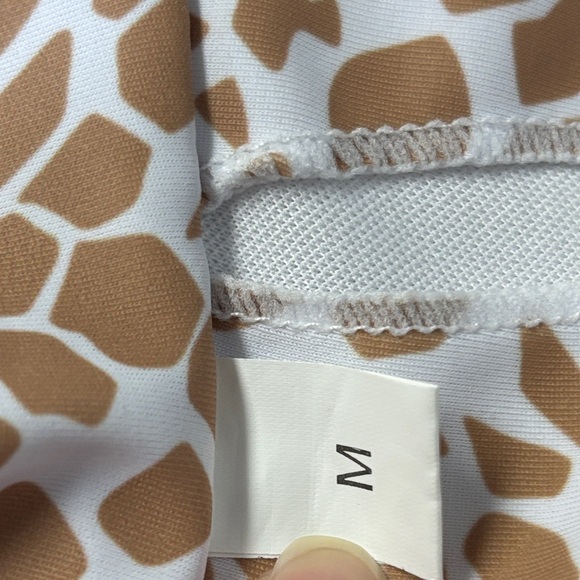 NWOT Brown and White Patterned Bikini Set - Picture 6 of 7